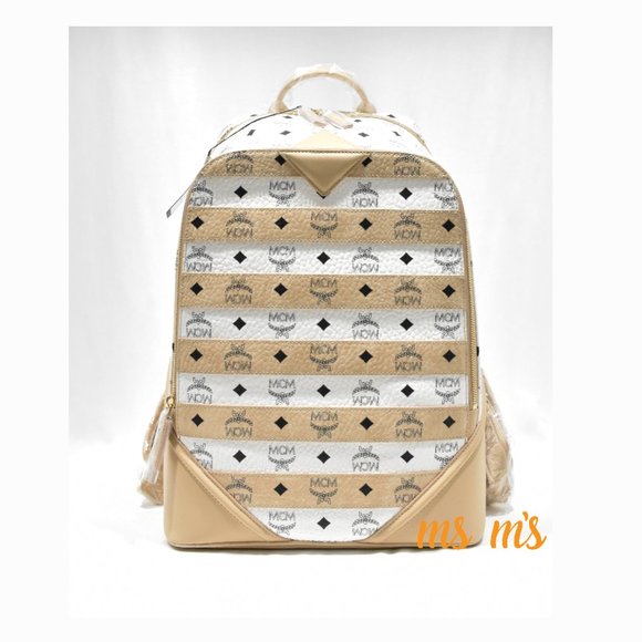 NWT MCM Beige large Backpack book bag $995 main image 4